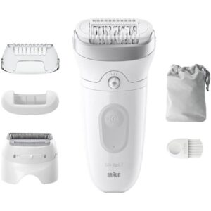 Epilator Silk épil 7 SE7-041 Wet&Dry Autonomie 40 Minute Alb/Argintiu