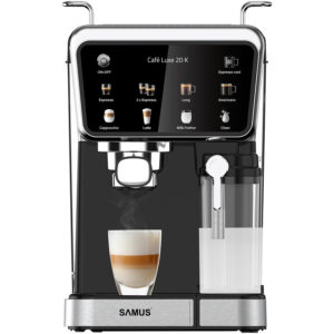 Espressor Manual CAFE LUXE 20 K 1.5L 8 Bauturi Cafea macinata sau capsule 20Bar 1350W Negru/Inox