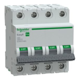 Intreruptor automat (MCB), Easy9 Pro, 4P, 63A, C curba, 6000A, Schneider EZ9F57463