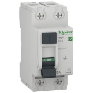 Intrerupator diferential RCCB Easy9 2P 25A/30mA tip AC Schneider EZ9R32225