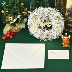 Felicitare de Craciun 3D Coronita Merry Christmas