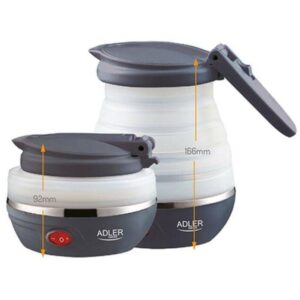 Fierbator Portabil AD1279 750W 0.6L Pliabil Silicon Alb