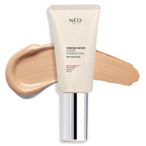 Fond de ten cu SPF 30 Intense Serum Cover Foundation Neo Make Up, 30 ml (Culoare produse: 02 Ivory)