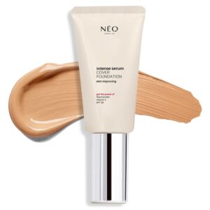 Fond de ten cu SPF 30 Intense Serum Cover Foundation Neo Make Up, 30 ml (Culoare produse: 04 Sand)
