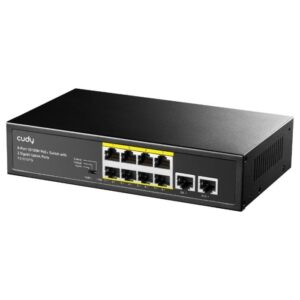 Switch Cudy FS1010PG, 8 porturi PoE 10/100Mbps, 2 porturi Uplink Gigabit / 6971690791254