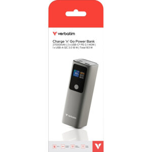 Acumulator extern Powerbank Charge 'n' Go 27,000mAh, 183 Watt gray, PD 3.1, Quick Charge 3.0