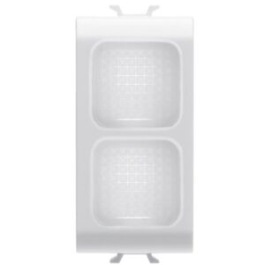 Lampa de semnalizare dubla transparenta Gewiss Chorus GW10628, alb