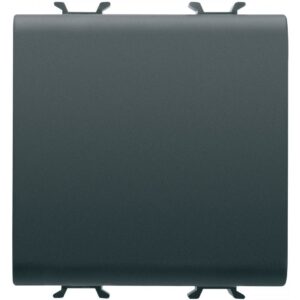 Intrerupator simplu 2 module Gewiss Chorus GW12031, negru satin
