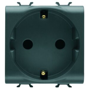 Priza 2 module Gewiss Chorus GW12241, negru satin