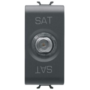 Priza tv/sat directa 0dB 1M Gewiss Chorus GW12371, negru satin