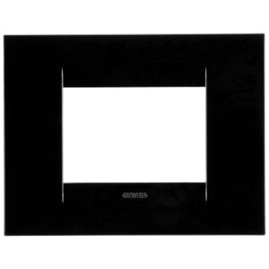 Rama ornament 3 module Gewiss Chorus Geo GW16403TN, negru toner