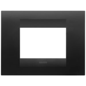 Rama ornament 3 module Gewiss Chorus Geo GW16403VN, negru satinat
