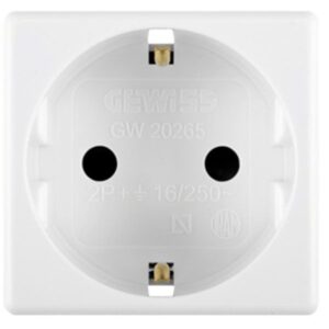 Priza 2 module cu CP Gewiss System GW20265, alb