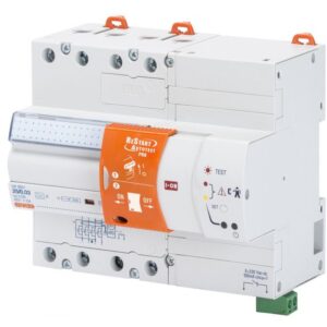 Dispozitiv de reanclasare RESTART AUTOTEST PRO cuplat cu RCCB 4 poli - 25 A TYPE A IR Idn=0,03 A 400 V Gewiss GW90921