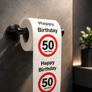 Hartie igienica amuzanta Aniversare 50 de ani