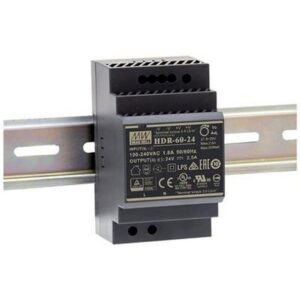 Sursa de alimentare Mean Well HDR-60-24, 24V, 2.5A, montaj pe sina DIN