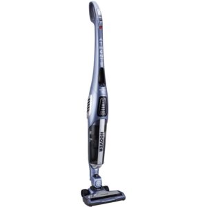Aspirator vertical fara sac Hoover ATV324LD 011, 32.4V, 120 min, Sistem Cyclonic, Display LED, 1 L, Perie pivotanta, Argintiu
