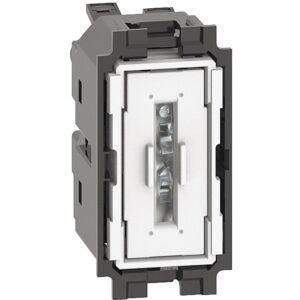Intrerupator simplu, borne automate, iluminabil Bticino Living Now K4001A, alb, negru