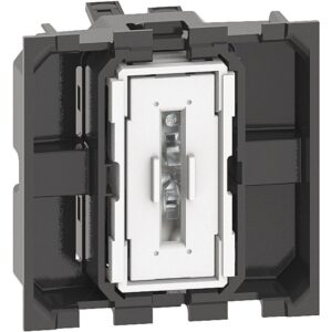 Intrerupator simplu, borne automate, iluminabil 2M Bticino Living Now K4001M2A, alb, negru