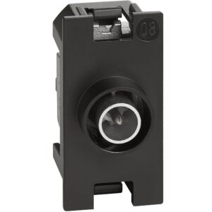 Priza coaxiala de trecere de capat, cu atenuare de 10 dB Bticino Living Now K4202P10, alb, negru, nisip