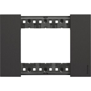 Rama ornament 3 module Bticino Living Now KA4803KG, negru