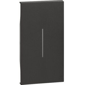 Tasta iluminabila 2 module Bticino Living Now KG01M2, negru