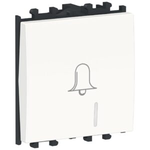 Intrerupator cu revenire, indicator luminos, simbol sonerie 2 module, Schneider Easy Styl LMR1402001, alb