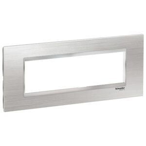 Rama inox 7 module Schneider Easy Styl LMR7667038, argintiu/crom