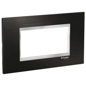 Rama ornament 4 module inox Schneider Easy Styl LMR7734038, negru/crom