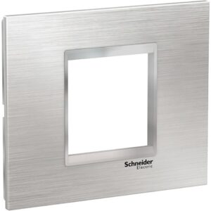 Rama inox 2 module Schneider Easy Styl LMR7762038, argintiu/crom