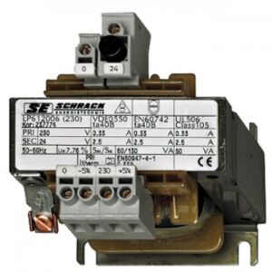 Transformator de comanda monofazat, 230V/24V, 500 VA, IP00 Schrack LP602050T