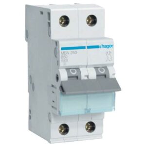 Siguranta automata 2P 50A curba B, 6kA Hager MBN250
