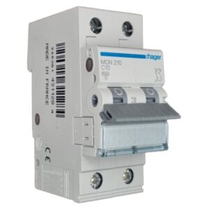 Siguranta automata 2P, 10A, 6kA, curba C Hager MCN210