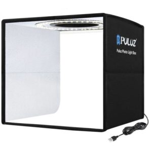 Accesoriu Camera Video Actiune , LED-uri incorporate, fundaluri multiple, fotografie/mini-filmulete de produs, 25x25cm, Negru