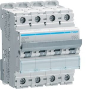 Siguranta automata Hager NCN425, 4P, 25A, 10kA, curba C