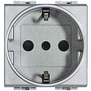 Priza 2P+T 16A Bticino Living Light NT4140, argintiu