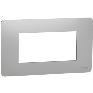 Rama Unica Studio 4 module Schneider Noua Unica NU210430, aluminiu
