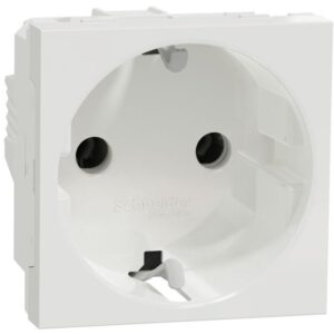 Priza schuko 2M Schneider Noua Unica NU303618, alb