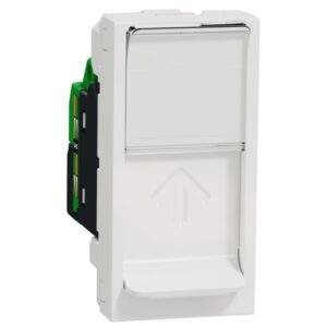 Priza date RJ45 Cat. 6 F/Utp,1 modul Schneider Noua Unica NU341618, alb