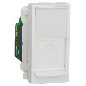 Priza date RJ45, CAT6A FTP, 1 modul Schneider Noua Unica NU344818, alb