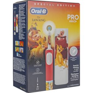 Vitality Pro 103 Kids Lion King, Electric Toothbrush (multi-colored, with travel case)