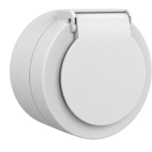 Priza Schuko cu capac PT xOne Ovivo OV00865, 16A, 250V, IP54, alb
