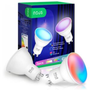 Set 2 becuri LED RGB Smart NOUS P8, GU10, Control din aplicatie / 5907772033807