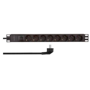 PDU Logilink PDU8C04, prelungitor 8 Prize Schuko, cablu 2m, Negru