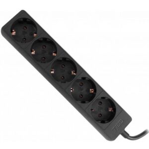 Prelungitor 1,5 metri 5 prize schuko cablu 3x1,5mm NEGRU tripla TED001849
