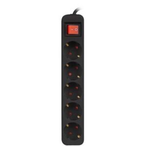 Prelungitor Lanberg 1.5m, 5 prize ng PS1-05F-0150-BK