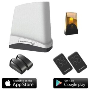 Kit automatizare poarta culisanta PowerTech PSA500, 500KG, cu aplicatie Android / iOS, fara cremaliera