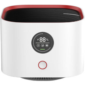 Purificator de aer CARE® , 7W, Silentios, CADR 120m3/h, Display digital, 3 trepte de viteza, PM2.5, Baterie 4000 mAh, Senzor calitate aer, 20mp, Alb