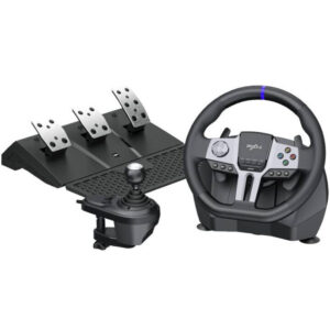 Volan Racing -V9 Gen2 Pedale si Schimbator de Viteze Comaptibil cu PC / PS3 / PS4 / XBOX ONE / XBOX Series / Nintendo Switch Negru