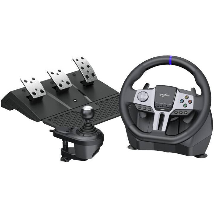 Volan Racing -V9 Gen2 Pedale si Schimbator de Viteze Comaptibil cu PC / PS3 / PS4 / XBOX ONE / XBOX Series / Nintendo Switch Negru